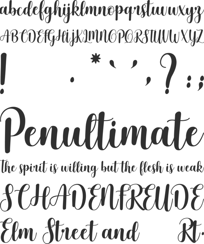Cherishing Moments font preview