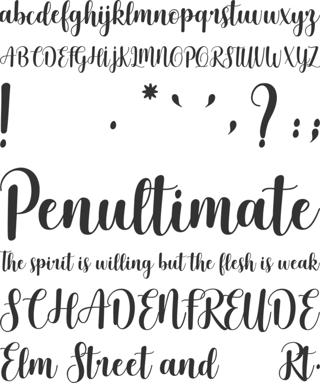 Cherishing Moments font preview