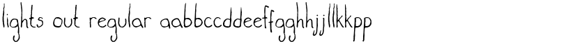 lights out Regular font