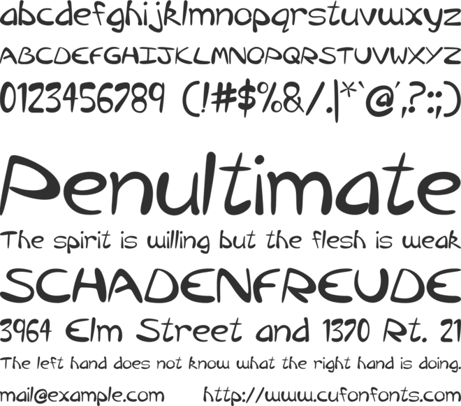 EP Chaos font preview