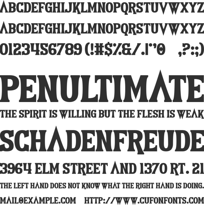 Earthshattering font preview