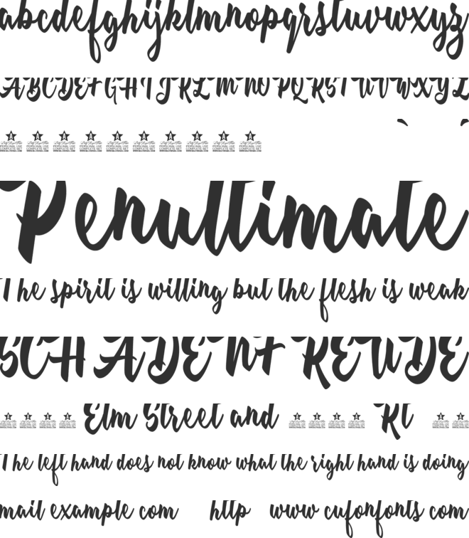 Breakfast on the beach Personal font preview