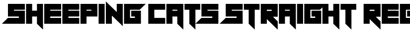 Sheeping Cats Straight Regular font
