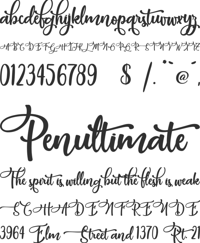 Pacific Again font preview