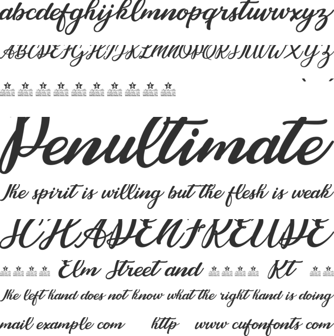Cassandra Personal Use font preview