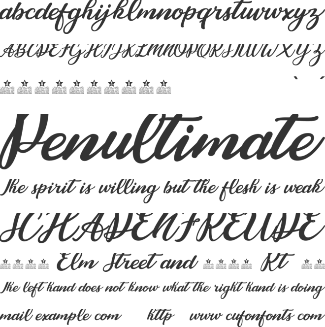 Cassandra Personal Use font preview