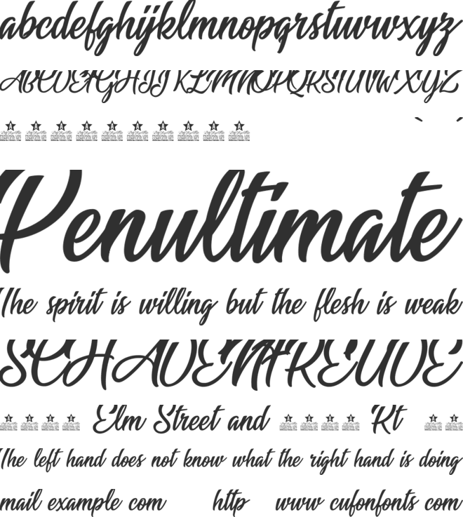 Beauty Bright Personal Use font preview