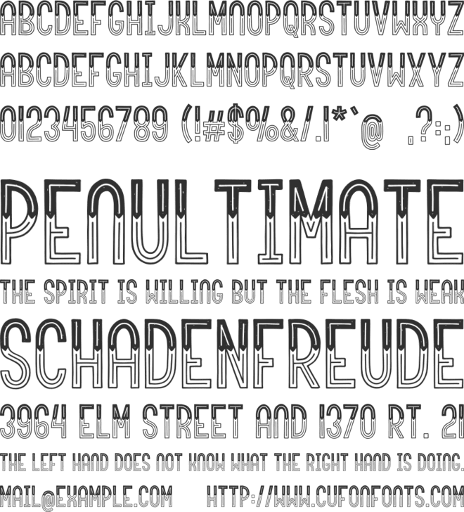Roundabout font preview