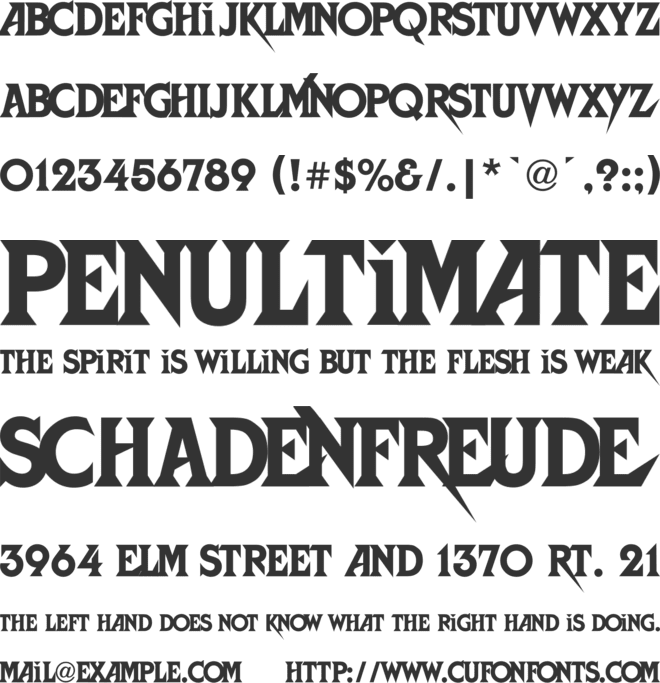 StrangersRetro font preview