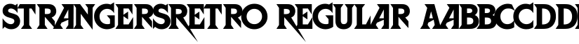 StrangersRetro Regular font