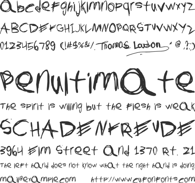 Sticks And Stones font preview