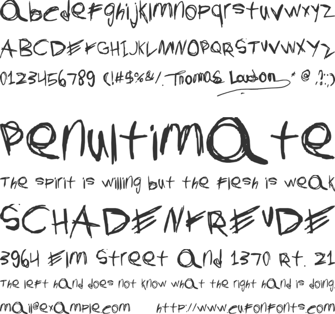 Sticks And Stones font preview