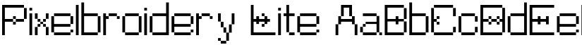 Pixelbroidery Lite font