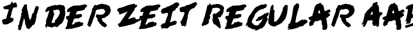 In der Zeit Regular font