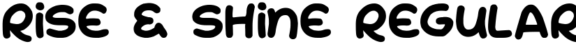 Rise & Shine Regular font