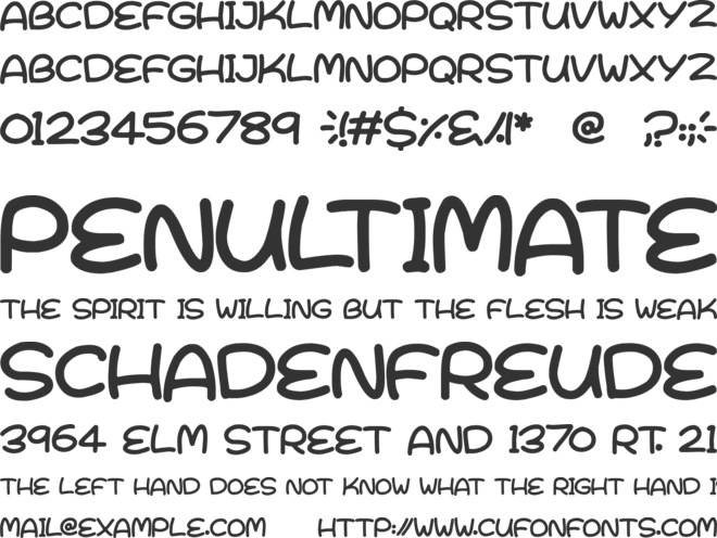 Bright & Early font preview