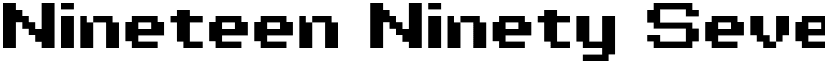 Nineteen Ninety Seven Regular font