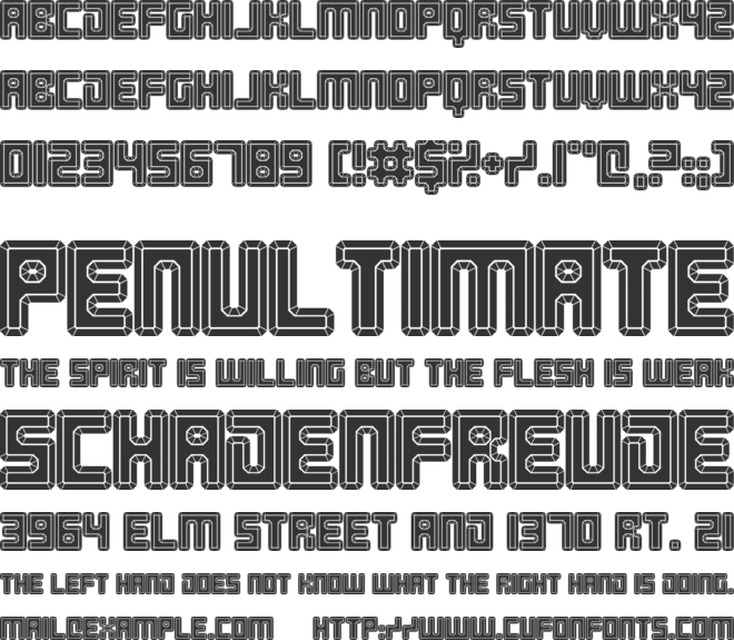 Zirconia font preview