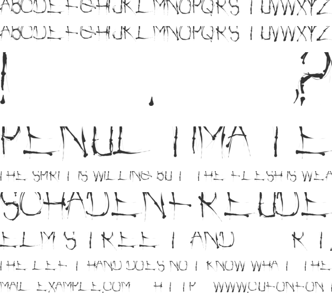 Watch People Die font preview