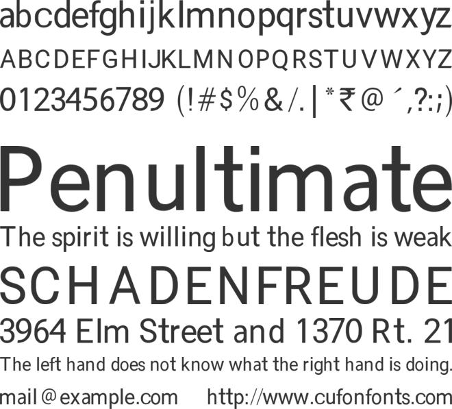 RupeeSan font preview