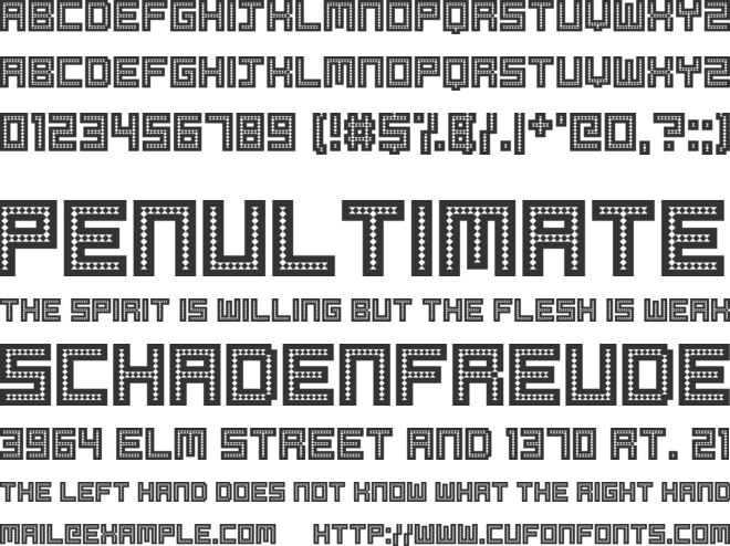 Robotic Harlequin font preview