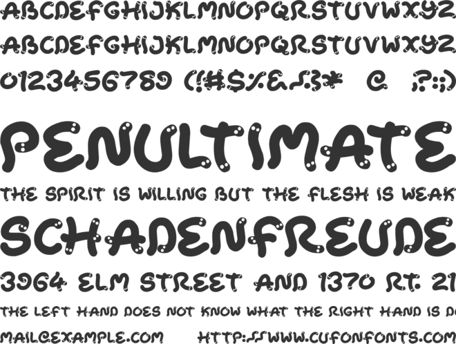 Snake Chan font preview