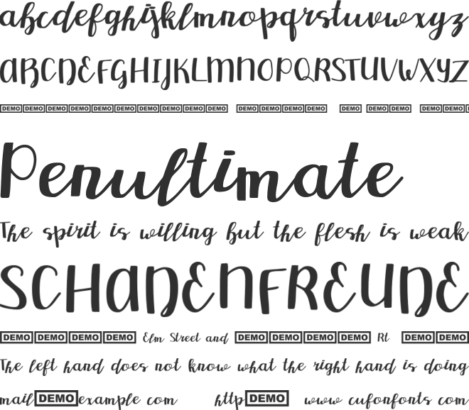 Redbus font preview