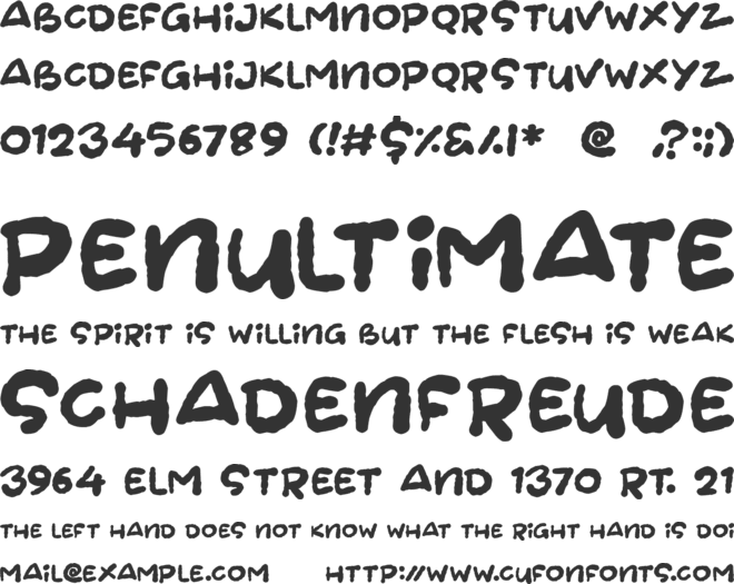 Cloudheads font preview