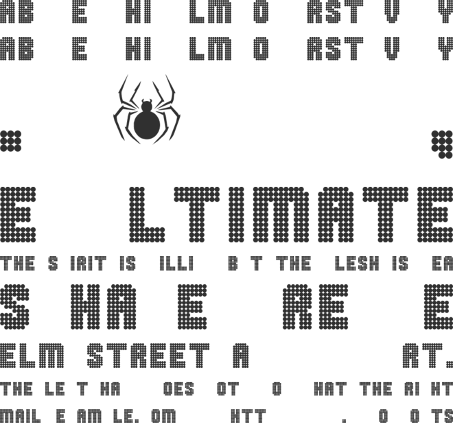 I HAVE LOST MY MARBLES font preview