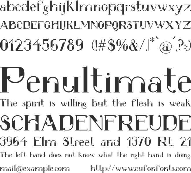 ROBBER font preview