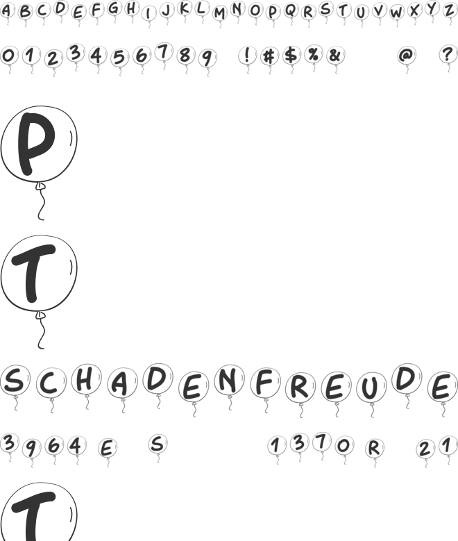PWBalloon font preview