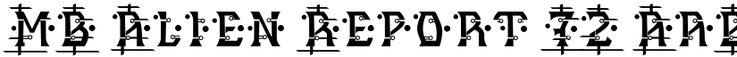 MB Alien Report 72 font