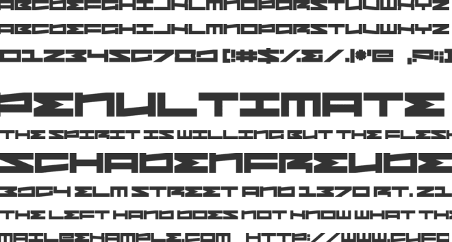 Sovereign State font preview