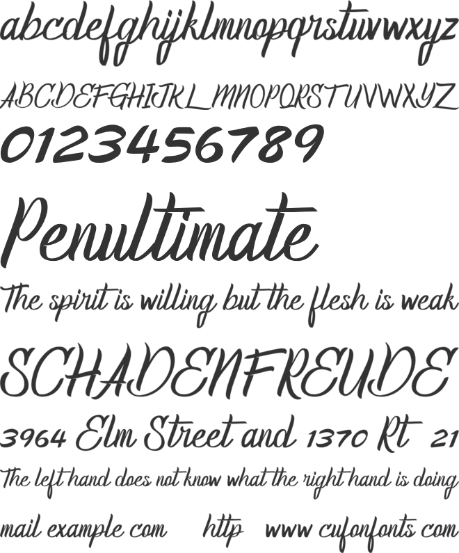 Homerun font preview
