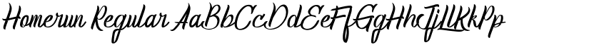 Homerun Regular font