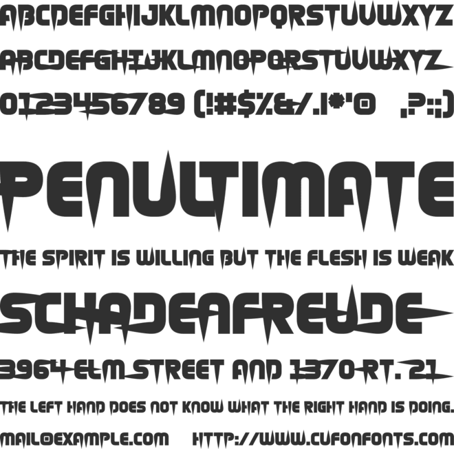 Hellgrazer font preview
