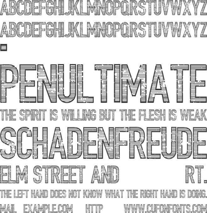 Trailer Park Lane font preview