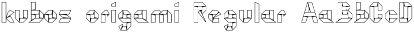 kubos origami Regular font
