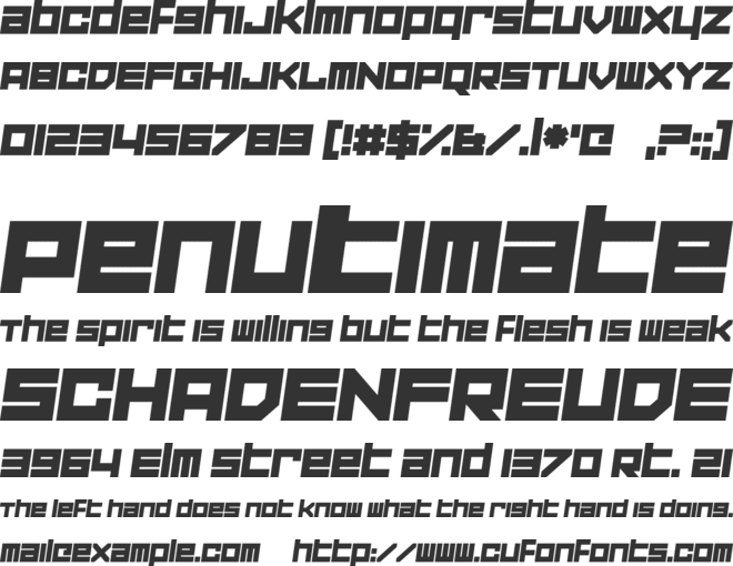 Corporation Games font preview