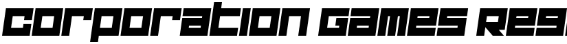 Corporation Games Regular font