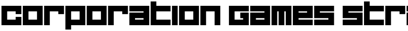 Corporation Games Straight Regular font
