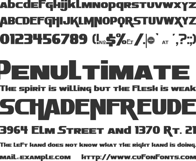 Apes Title font preview