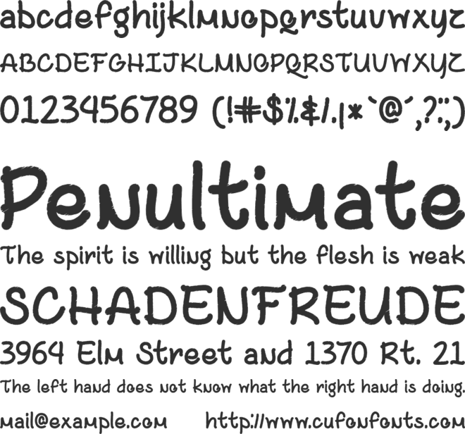 Black and Bitter Coffee font preview