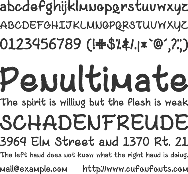 Black and Bitter Coffee font preview