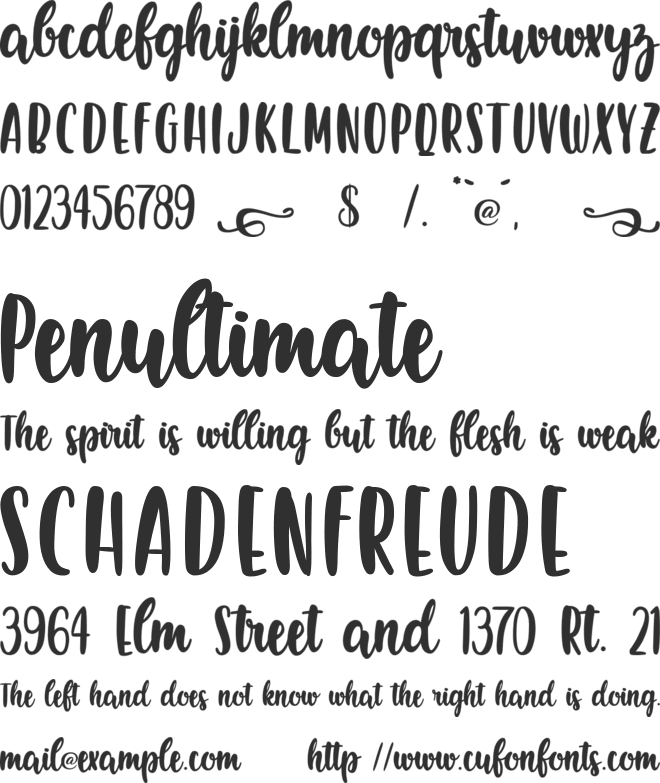 Earth Quest font preview