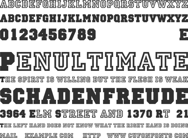 ZOMBIES font preview