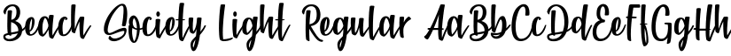 Beach Society Light Regular font