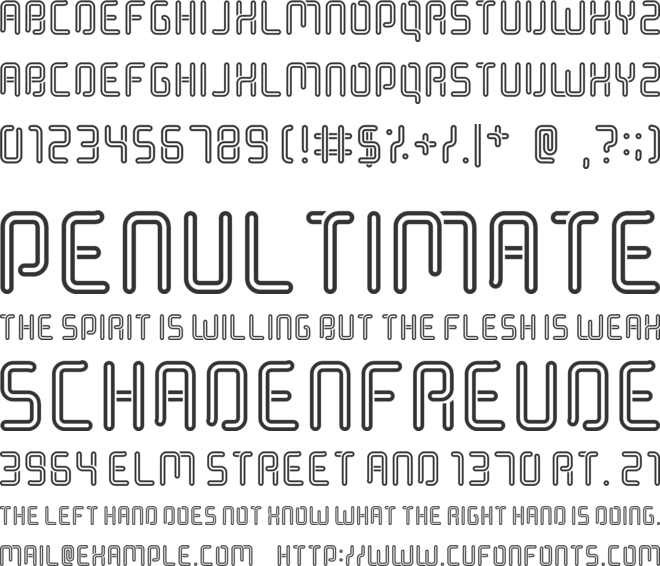 Halogen Gas Lights font preview