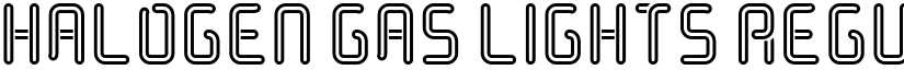 Halogen Gas Lights Regular font