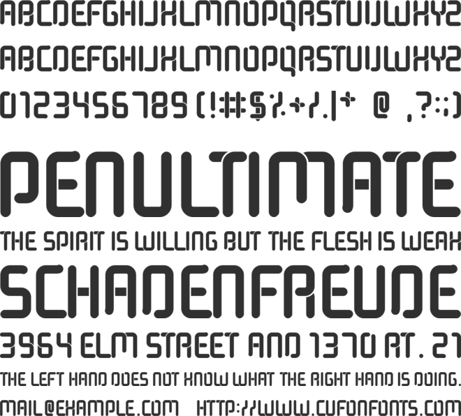 Noble Gas lights font preview